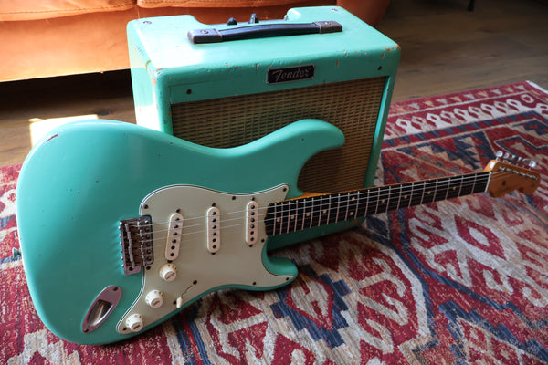 Fender Limited Edition 1959 Stratocaster Custom Shop Relic & Pro Jr Amp Set‐Seafoam Green NAMM Special (2006, Pre-Loved)