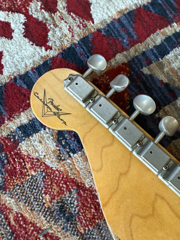 Pre-Loved Fender Custom Shop 1961 Strat Heavy Relic Shell Pink Over 3 Tone Sunburst RW Master Builder Designed by Dale Wilson #R102001