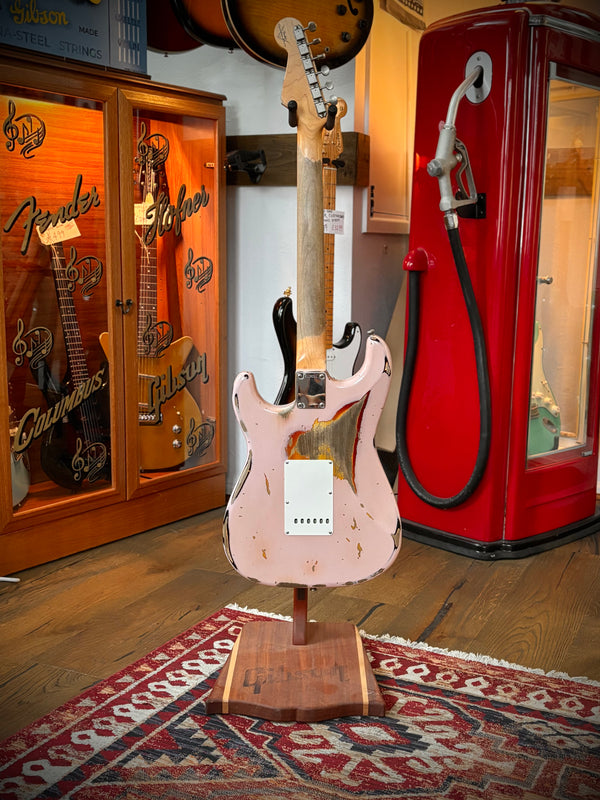 Pre-Loved Fender Custom Shop 1961 Strat Heavy Relic Shell Pink Over 3 Tone Sunburst RW Master Builder Designed by Dale Wilson #R102001