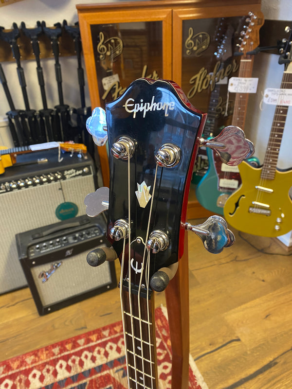 Pre-Loved Epiphone EB-0 Cherry Red Bass