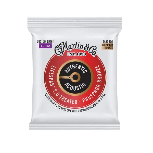 Martin Authentic Acoustic Lifespan® 2.0 Guitar Strings Phosphor Bronze