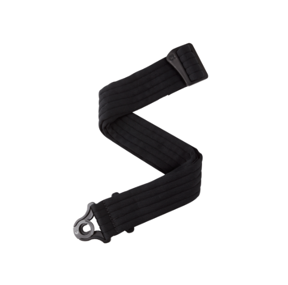 Auto Lock Locking Guitar Strap, Black Padded Stripes