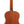 Side view of a wooden acoustic guitar on a white background