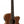 Acoustic guitar with a wooden finish on a white background