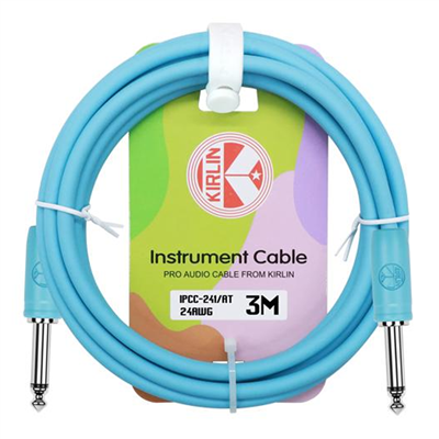 KIRLIN PASTELPOP GUITAR CABLE 10FT ATLANTIC TIDE