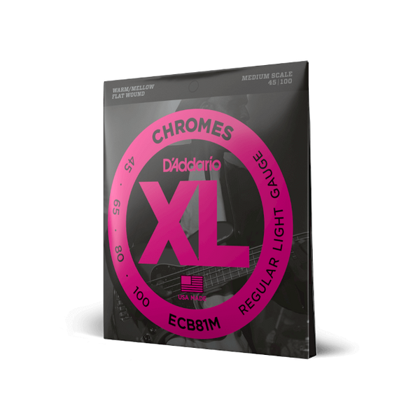 45-100 Regular Light, Medium Scale, XL Chromes Bass Strings