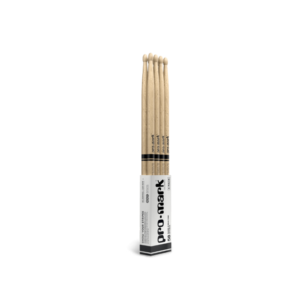 ProMark Classic Attack 5B Shira Kashi Oak Drumstick, Oval Wood Tip, 4-Pack