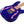 Blue electric guitar with pink accents on a white background