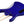 Blue electric guitar body on a white background